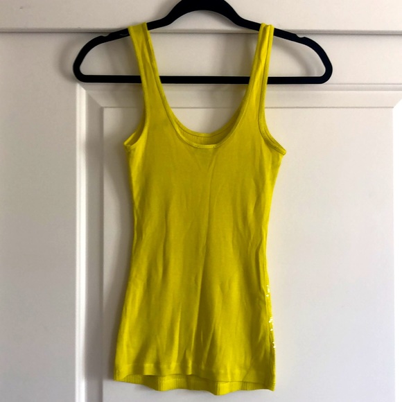 Express yellow/green sparkly tank - Picture 2 of 4